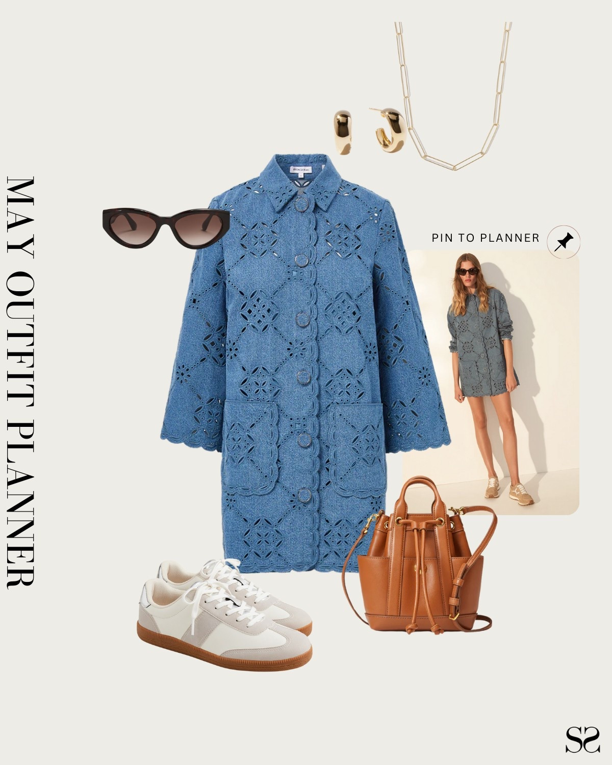 Monthly outfit planner MAY: Spring looks, saved + styled outfit inspo | denim eyelet dress, sneakers, bucket bag

#springoutfit #casualoutfit

Image credit: Pinterest


#LTKStyleTip