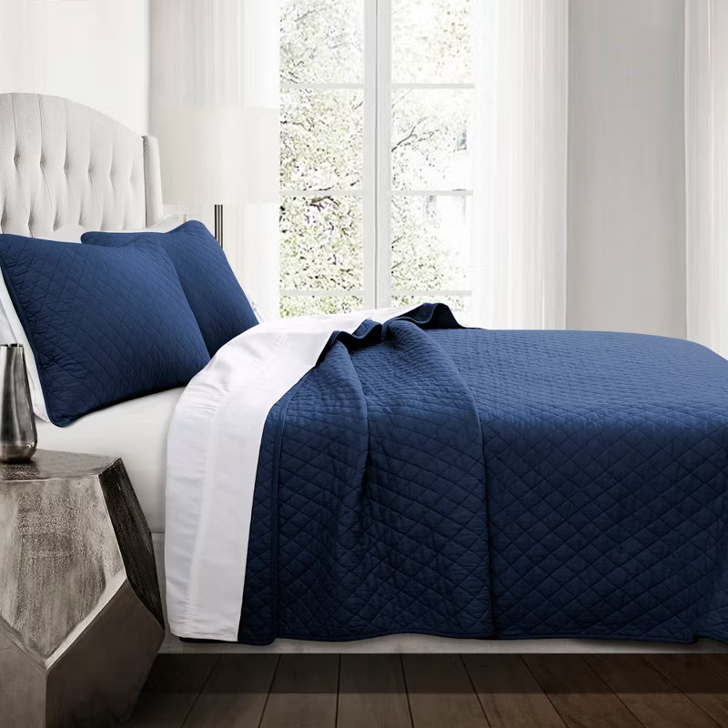 3pc Ava Diamond Oversized Cotton Quilt Set - Lush Décor | Target