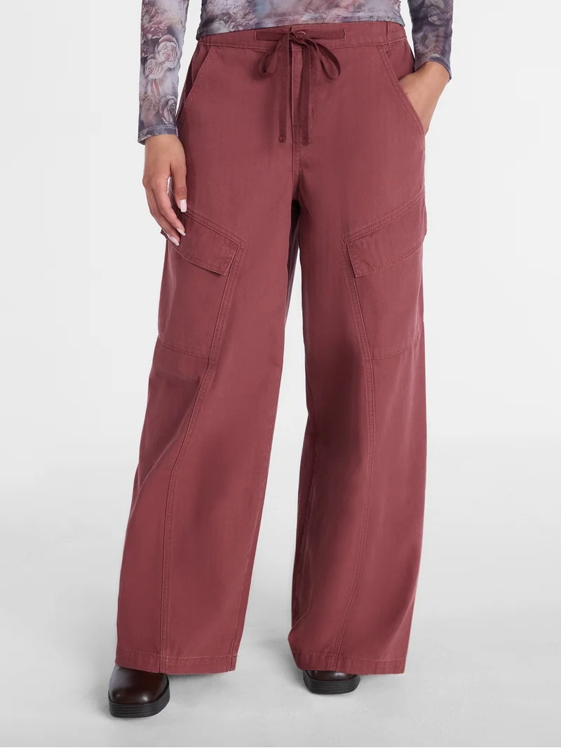 Madden NYC Wide Leg Cargo Pants, 32\u201d Inseam, Sizes XXS-XXL | Walmart (US)