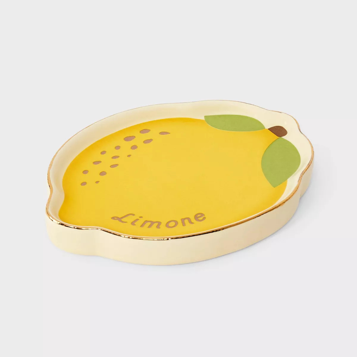 Lemon Ceramic Jewelry Tray - A New Day™ Yellow: Ceramic Storage for Accessories, 18+ Years, 5.6... | Target