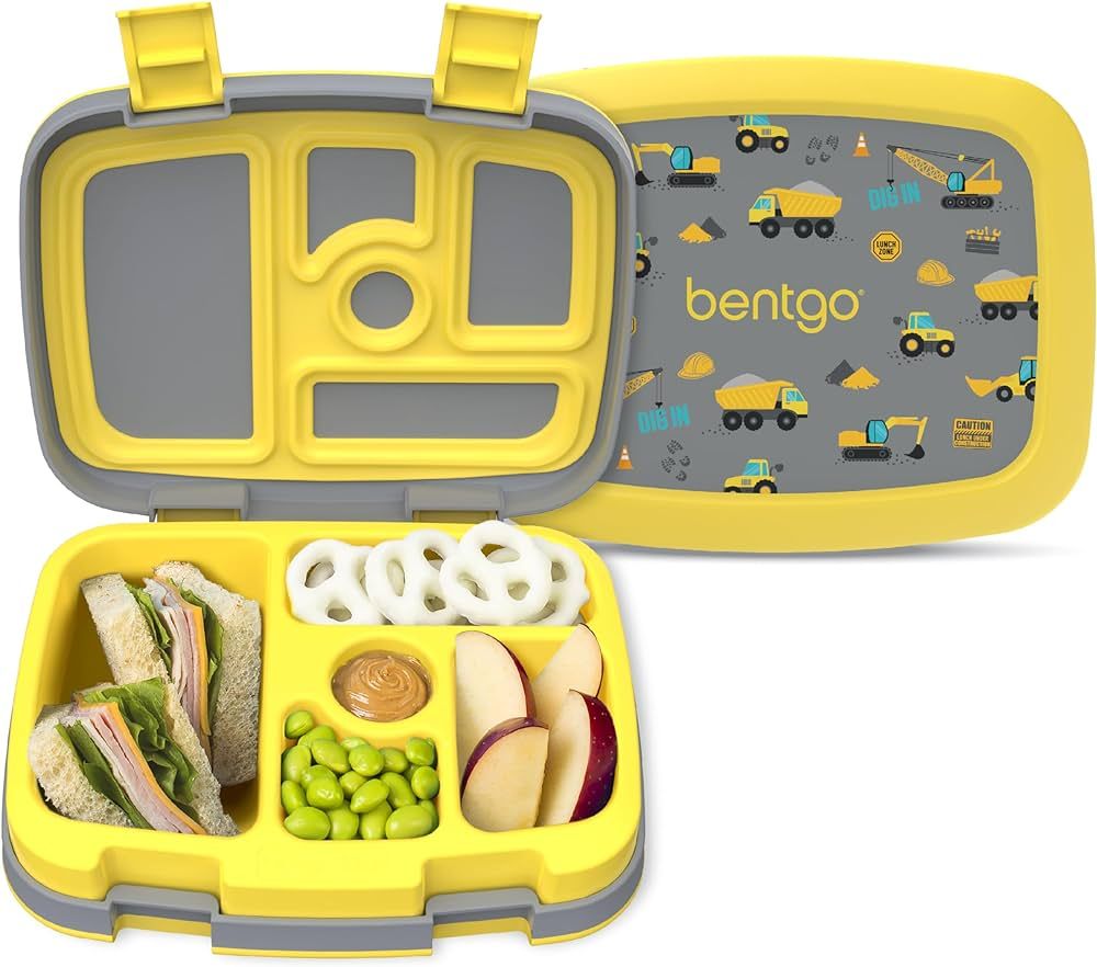 Bentgo® Kids Prints Leak-Proof, 5-Compartment Bento-Style Kids Lunch Box - Ideal Portion Sizes f... | Amazon (US)