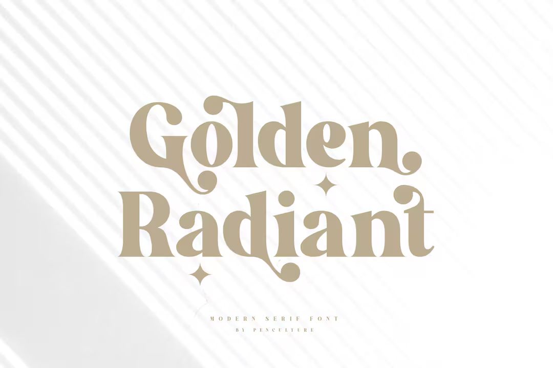 Golden Radiant  Modern Serif Font Branding Font Logo Font - Etsy | Etsy (US)