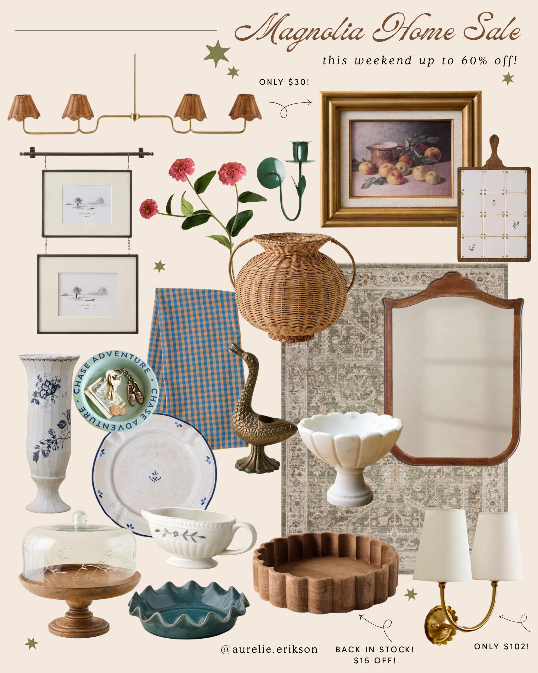 ✨ Magnolia Home Sale is here! Save up to 60% off timeless home decor, cozy furniture, beautiful kitchen essentials, rugs, lighting, bedding, dining, storage, seasonal favorites, and more. Classic, cozy, modern farmhouse style at can't-miss prices. Shop the best Magnolia Home deals before they're gone! 🤍 #MagnoliaHome #HomeDecor #FurnitureFinds #KitchenDecor #ModernFarmhouse #HomeInspo #LTKHome #SaleAlert 

 #LTKHome #LTKSaleAlert