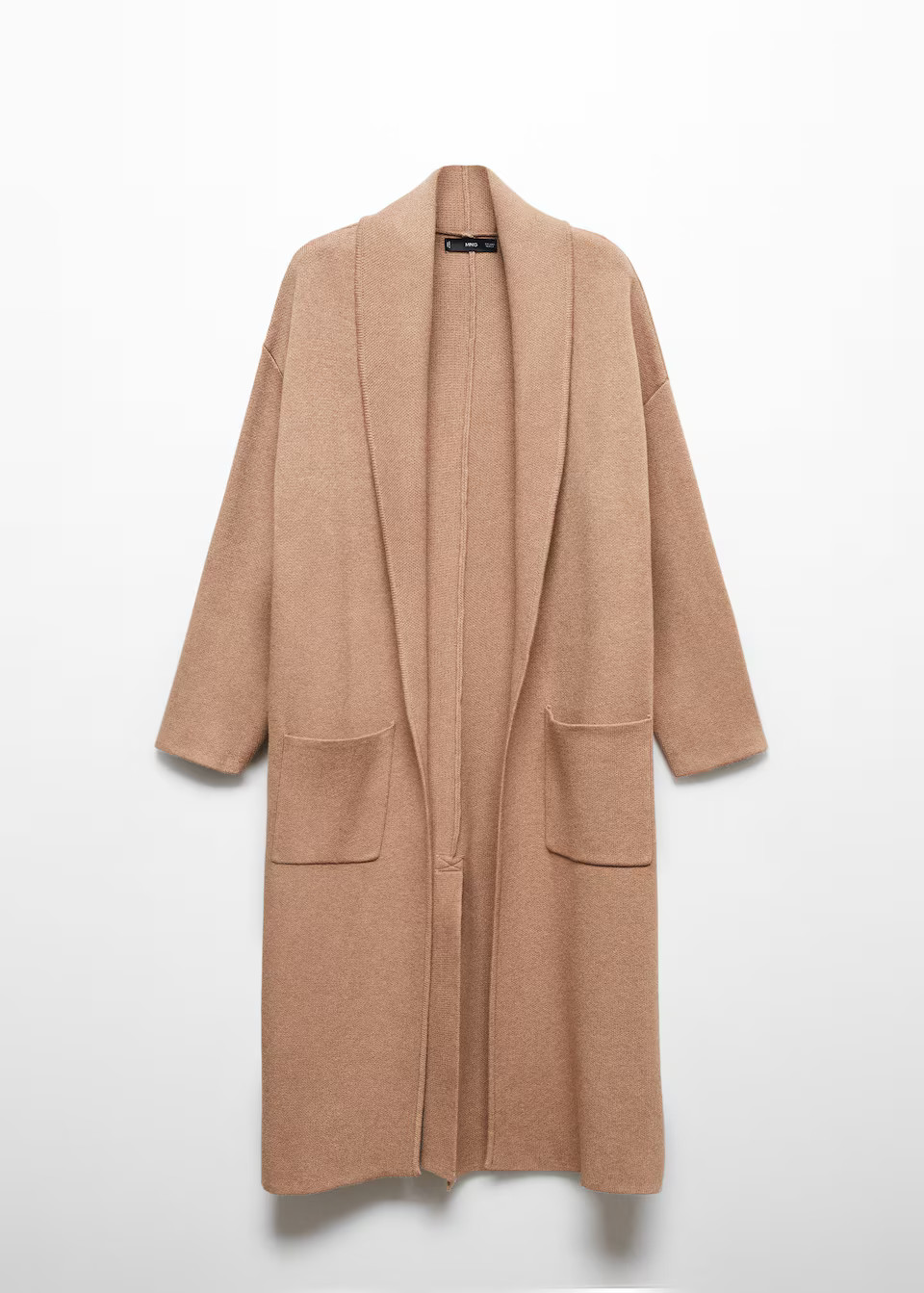 Oversized knitted coat with pockets | MANGO (US)