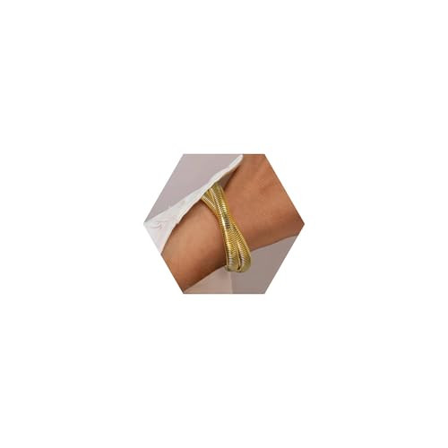 Awinesn 18K Gold Plated Bracelets for Women Gold Bangles for Women Chunky Bangle Bracelets Stack Tarnish Free Bangle Set of 3 Accessories for Her Gifts | Amazon (US)