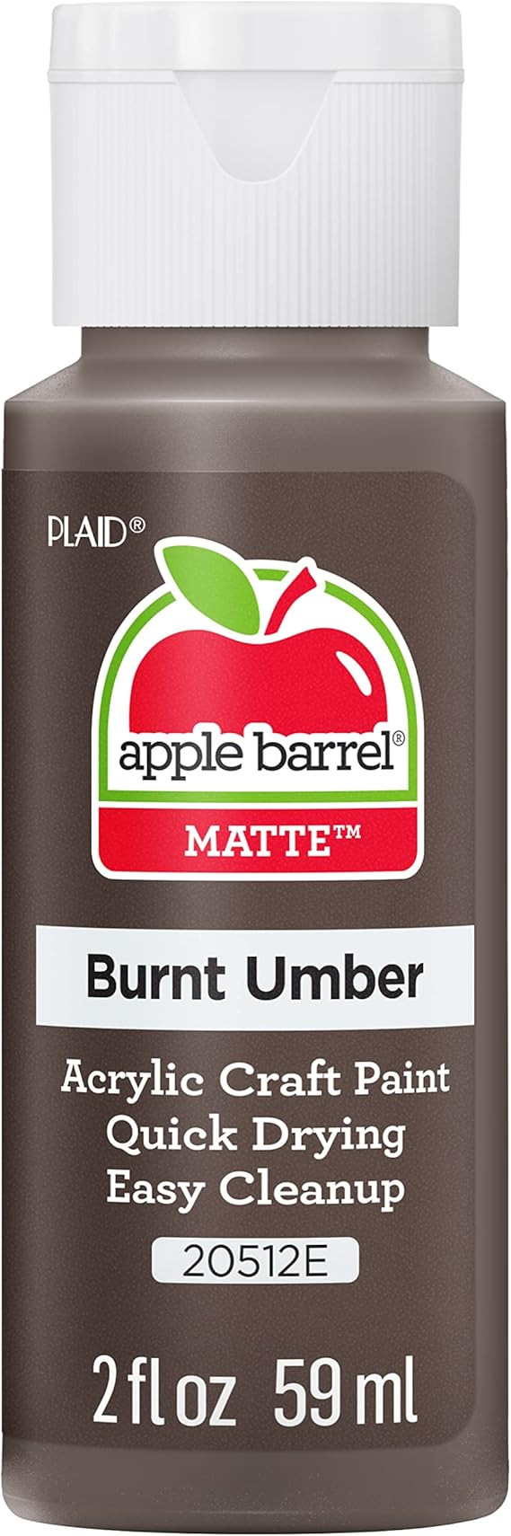 Apple Barrel Acrylic Paint in Assorted Colors (2 oz), 20512, Burnt Umber | Amazon (US)