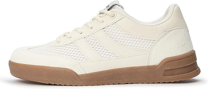 LUCKY STEP Women's Retro Fashion Sneakers Classic Mesh Gum Sole Tennis Footwear Casual Running Tr... | Amazon (US)