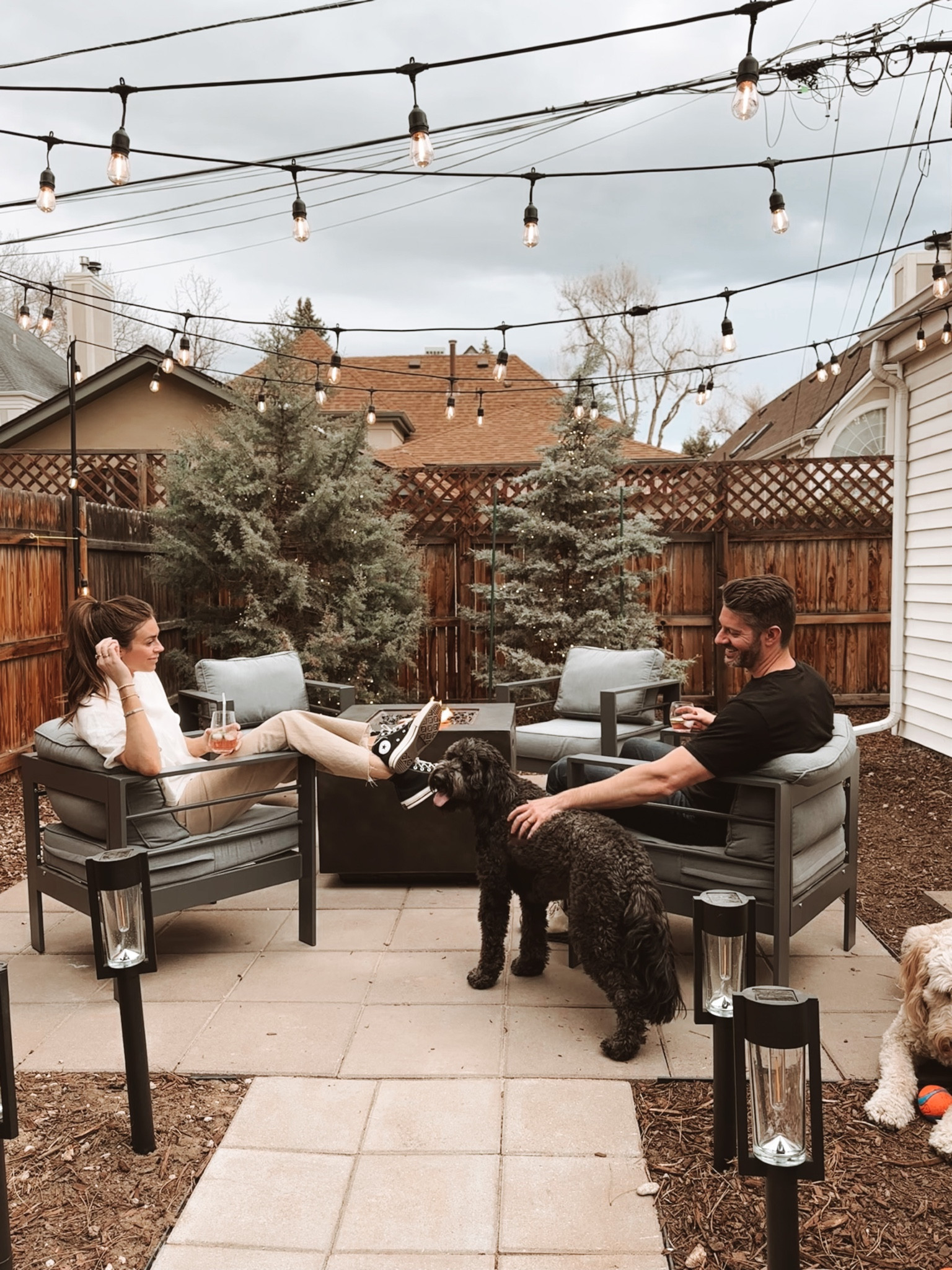 Outdoor firepit & patio setup 

#LTKhome #LTKsalealert #LTKSeasonal