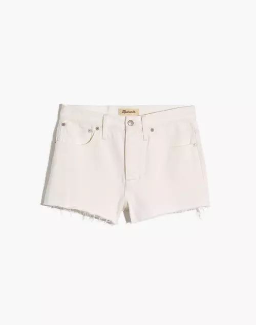 Relaxed Denim Shorts in Tile White | Madewell