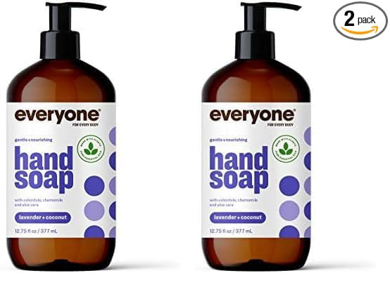 Everyone Liquid Hand Soap, 12.75 Ounce (Pack of 2), Lavender and Coconut, Plant-Based Cleanser wi... | Amazon (US)
