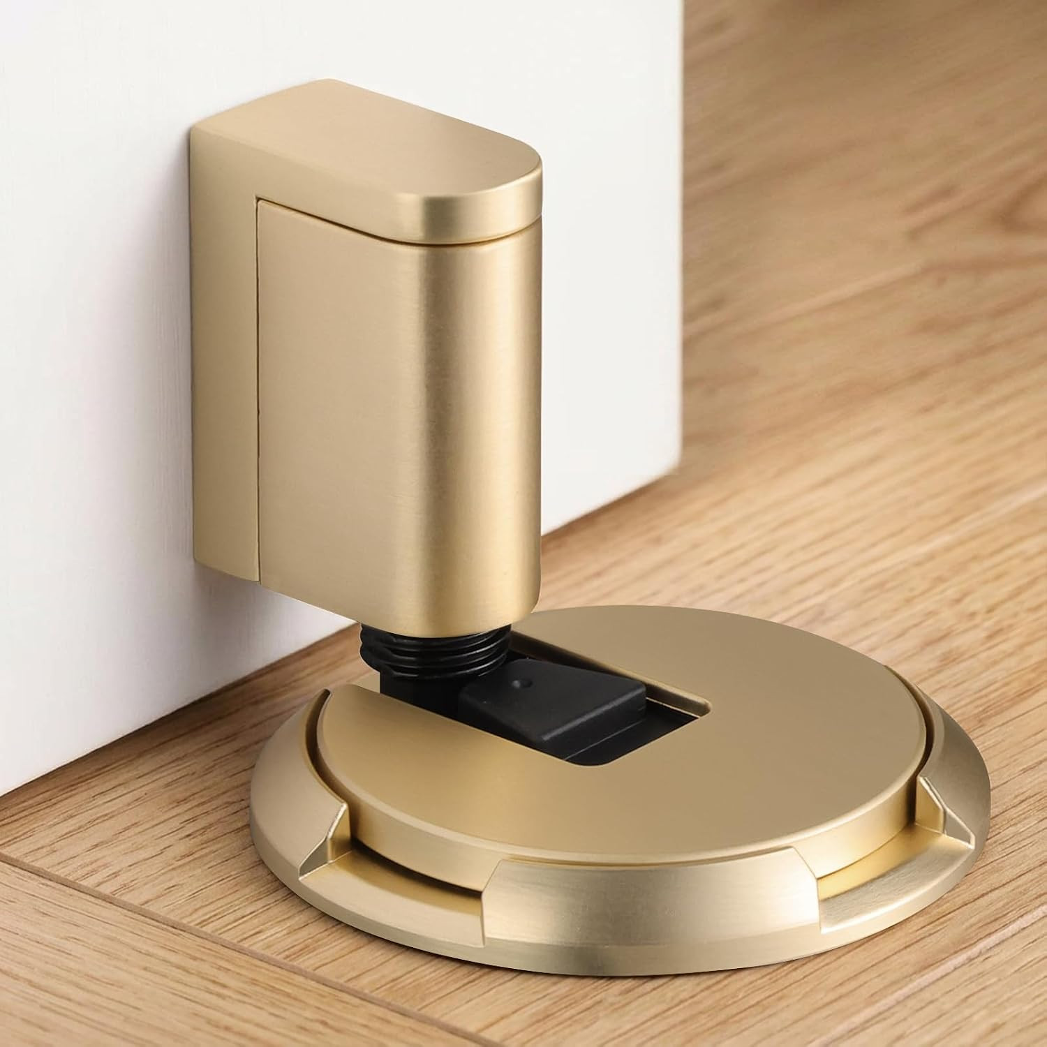 Windproof Door Stoppers Adjustable Bottom of Door Holder No Drilling Mechanical Floor Door Stop Suitable for Door Gaps Less Than 1 Inch (25mm) Brushed Gold 2 Pack BG-2 | Amazon (US)