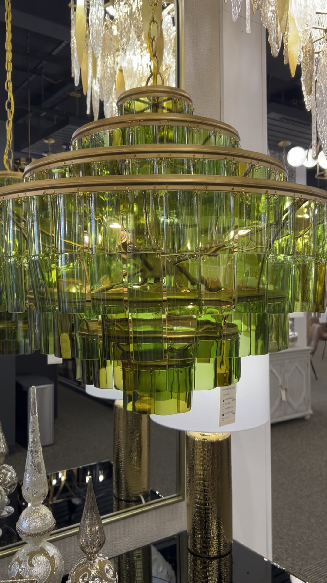 Look what just arrived!! Just in time for the Holiday’s💚🎄 It’s also giving Elphaba vibes too 🤩

Chandelier, Currey and company, glass chandelier, lighting, dining room, dining room light, dining room chandelier, home, home lighting, home decor, green glass, new arrivals, festive, wicked, wicked inspired, Christmas, Christmas lighting 

#LTKParties #LTKHome #LTKHoliday