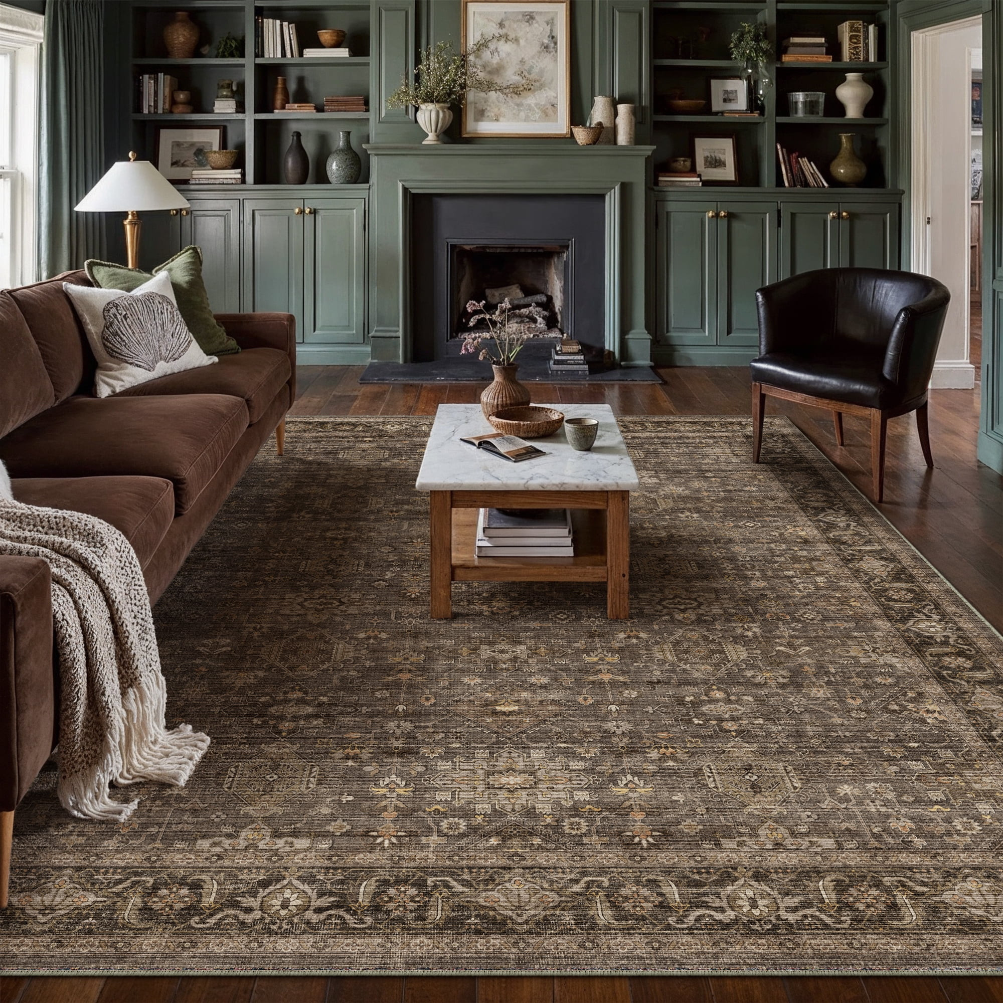 BERTHMEER 6'x9' Area Rugs for Living Room Bedroom Dining Room Farmhouse Oriental Vintage Machine ... | Walmart (US)