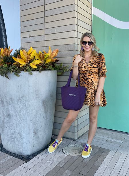 How bout dem Tigers?!?! 🐯 I was decked out in LSU gear to support LSU’s win over Auburn this weekend. This is definitely one of my favorite game day dresses. 

#LTKSeasonal #LTKshoecrush #LTKitbag