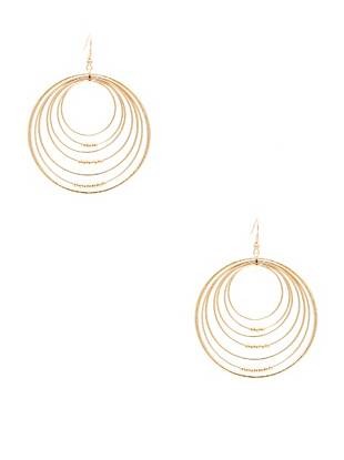 Gold-Tone Multi-Hoop Beaded Earring at Guess | Guess (US)