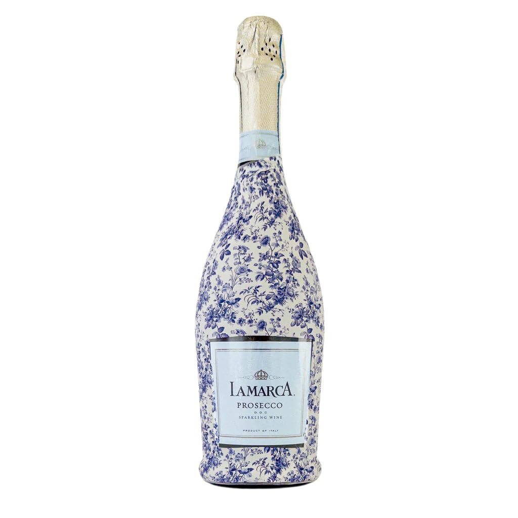 beaubottles Grandmillenial Blue Floral Custom Wine Label Wrap for La Marca 750ml Champagne Bottle... | Amazon (US)