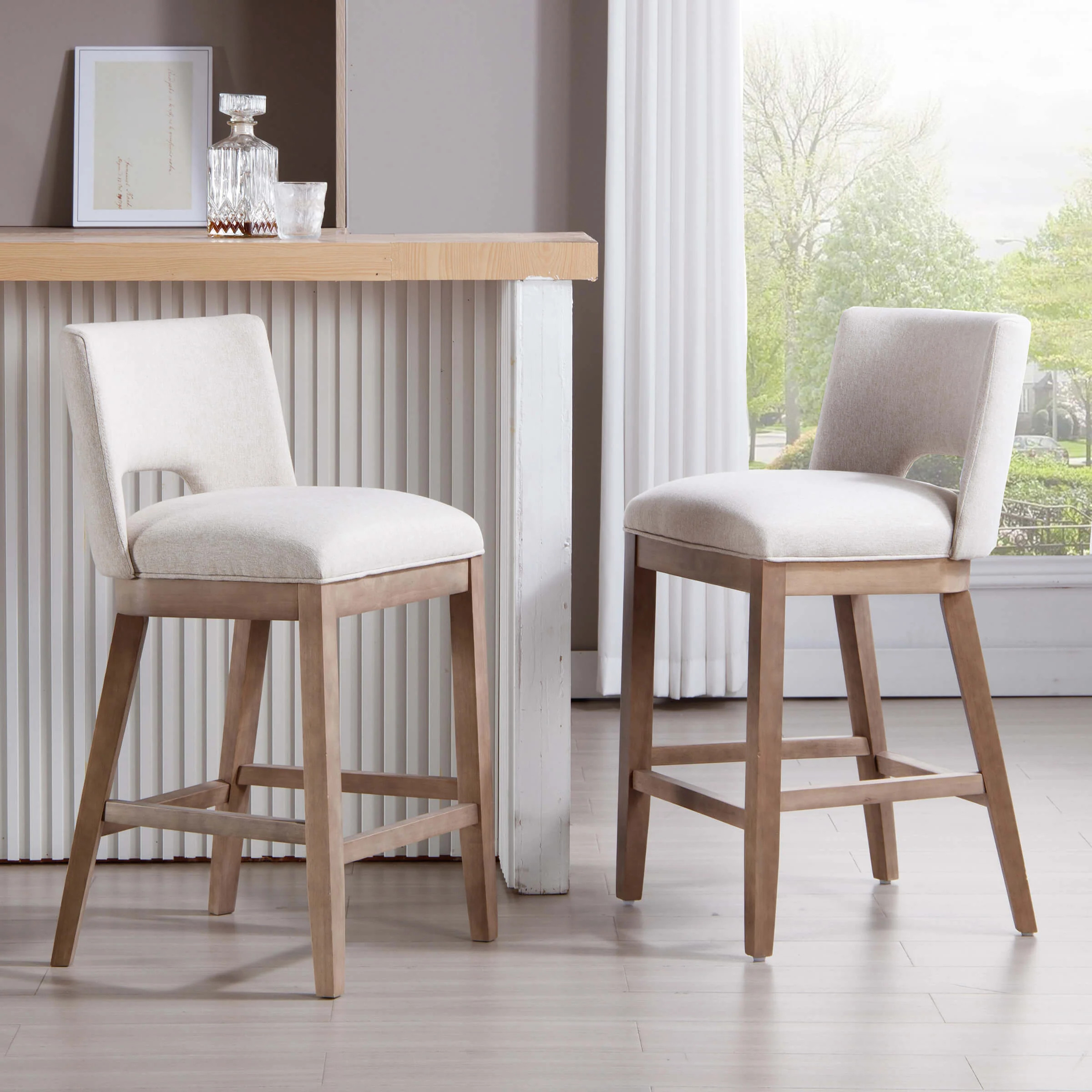 26"H Armless Counter Bar Stools Set of 2 - 3226CS | CHAIRUS Affiliate Program