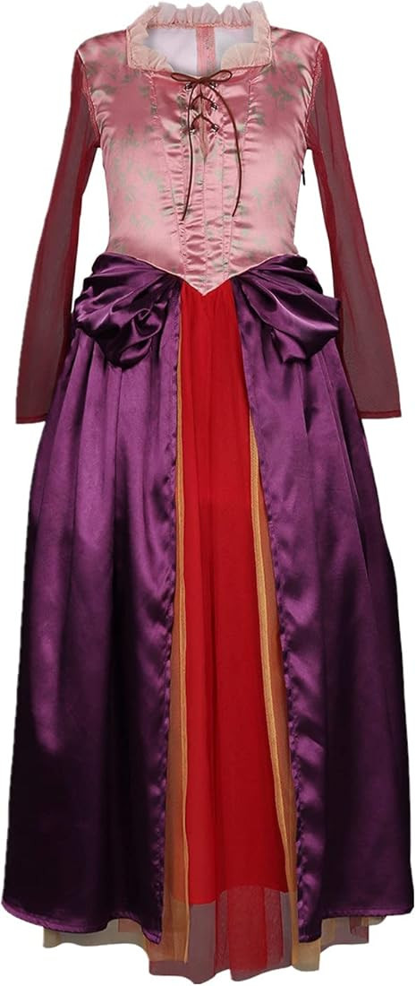 Kids Girls Sarah Sanderson Costume Winifred Sanderson Halloween Witch Cosplay Dress Outfit for Child | Amazon (US)