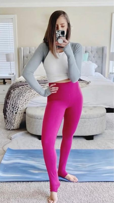 In my yoga girl era 🧘‍♀️ 

Love how these old navy leggings fit while I enjoy one of my favorite forms of self care! This blue mat from lululemon is sold out, but I just added the pink marble one to my collection!

#LTKfindsunder100 #LTKfitness #LTKstyletip