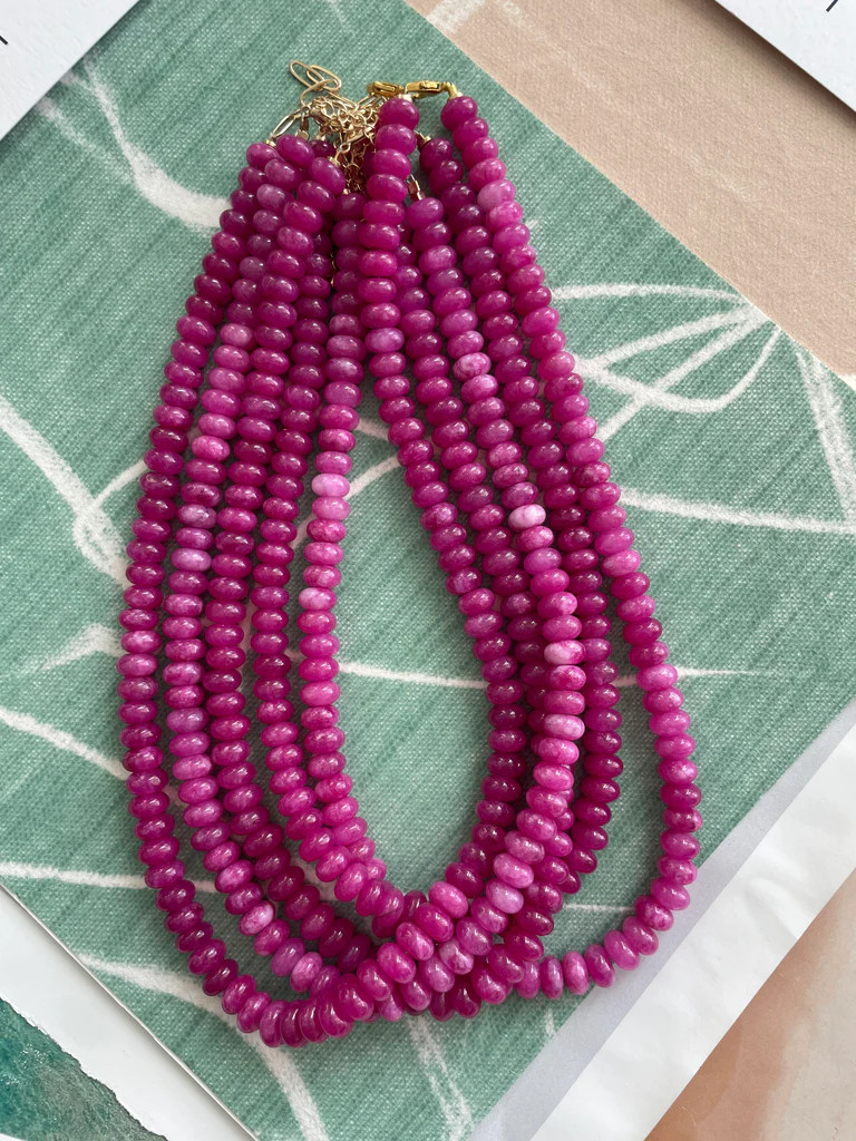 Strawberry Saltwater Taffy Necklace | Erin McDermott Jewelry