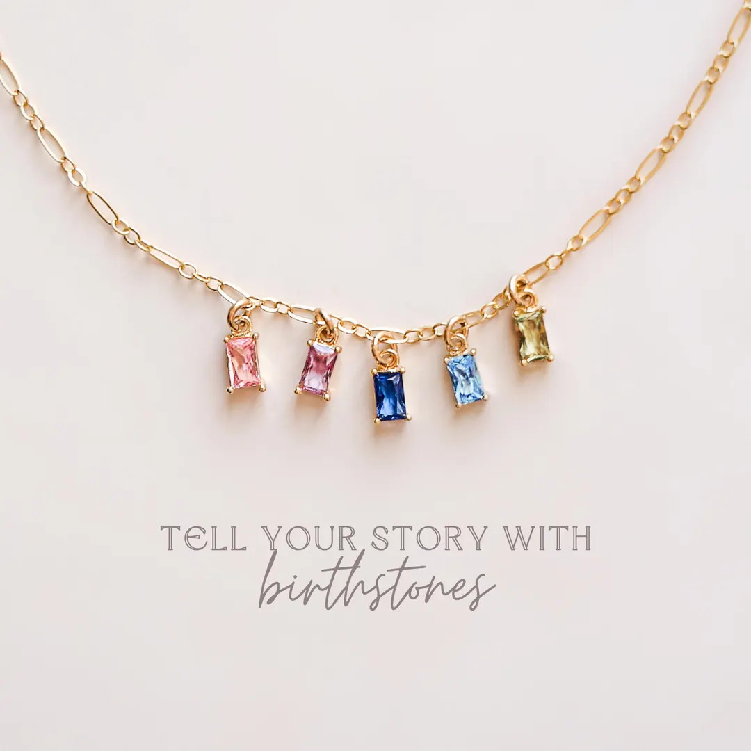 Modern Birthstone Crystal Necklace//18 Karat Gold Filled//sterling Silver//swarovski Crystals//fa... | Etsy (US)