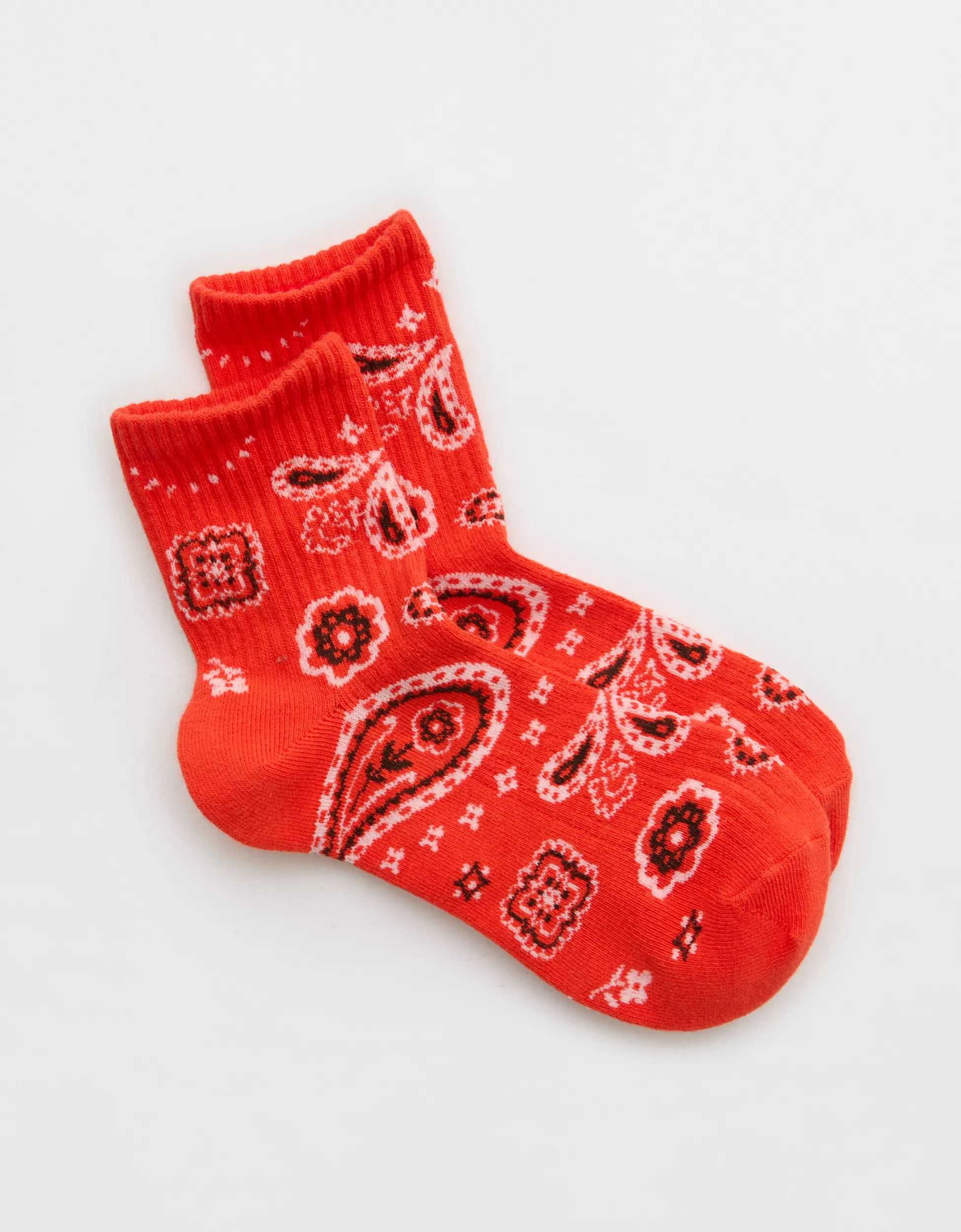 Aerie Ribbed Cotton Quarter Socks | Aerie