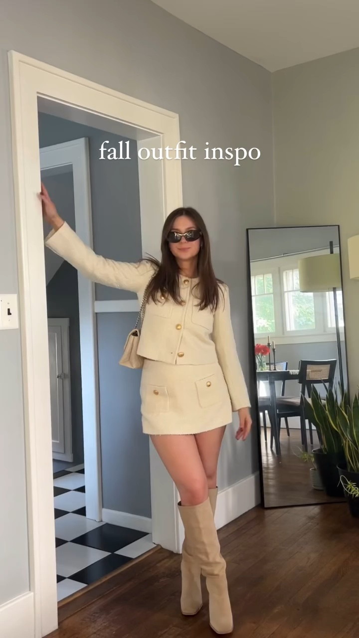 I’m in LOVE with this cream set from @lacademie_ @revolve 🤍✨ Comment “link” and I’ll dm you the outfit details or head to my outfit highlight. 

#revolve #revolveme #falloutfit #bridaloutfits #outfitinspo