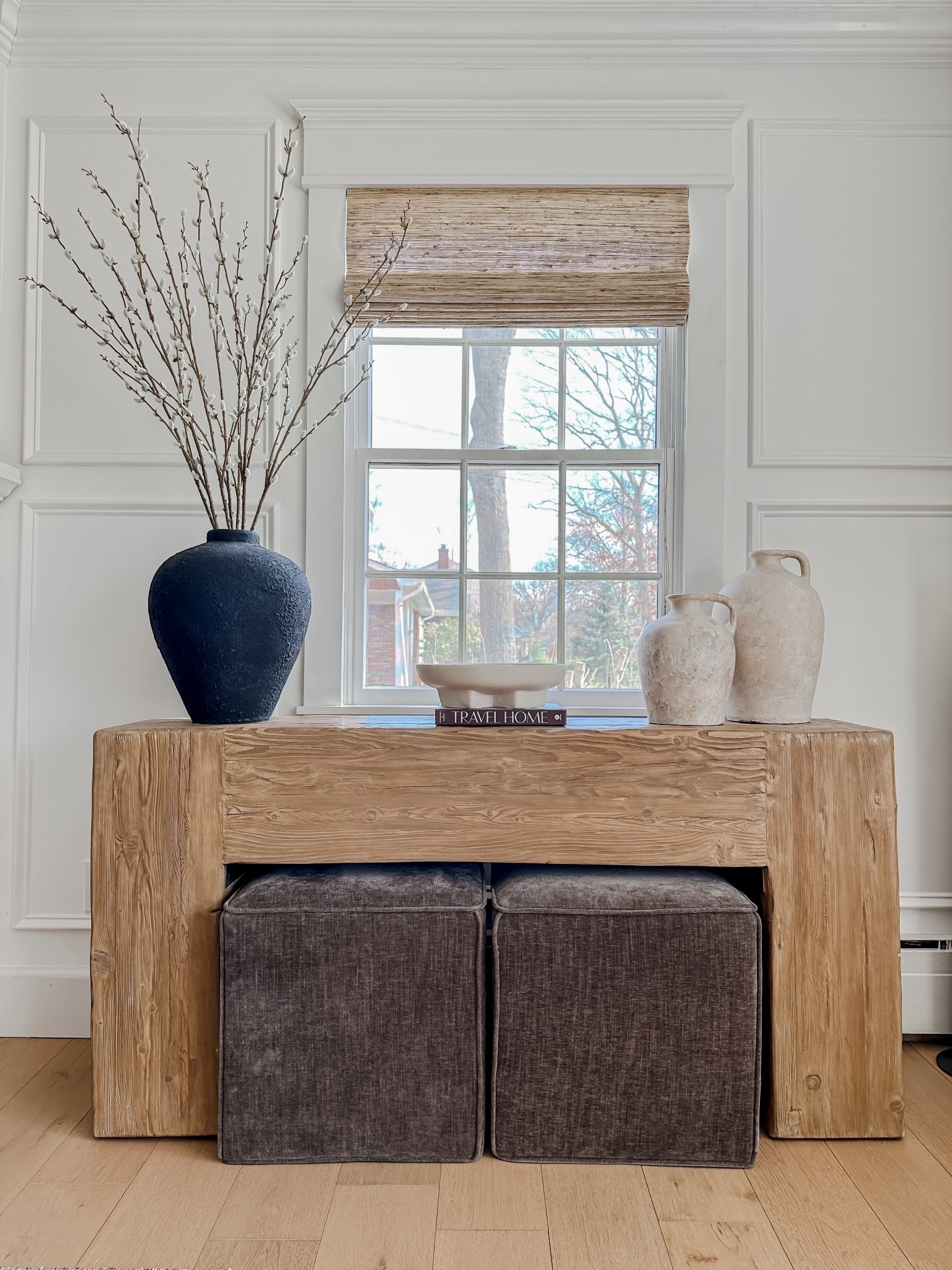 The most gorgeous, wood console table that exudes organic modern. 🤎 I also linked similar tables too.

entryway | table decor | woven shades | ottomans | living room | dining room | neutral interiors

#LTKSaleAlert #LTKStyleTip #LTKHome
