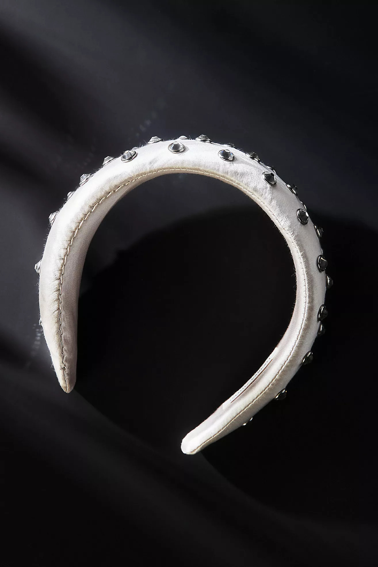 Loeffler Randall Satin Rhinestone Headband | Anthropologie (US)
