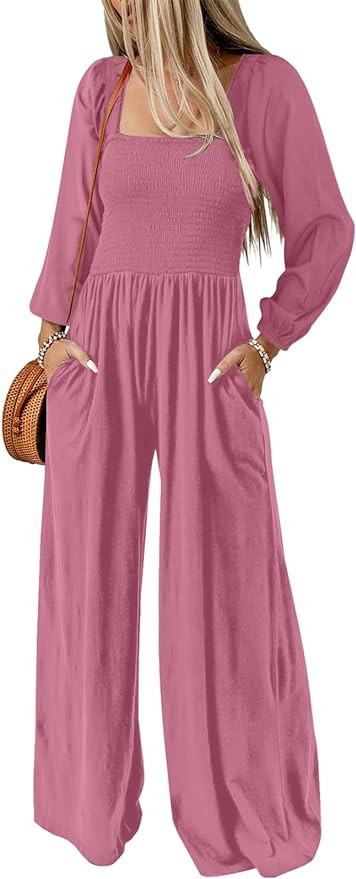 DOKOTOO Women's Casual Loose Overalls Jumpsuits One Piece Sleeveless Wide Leg Long Pant Rompers W... | Amazon (US)