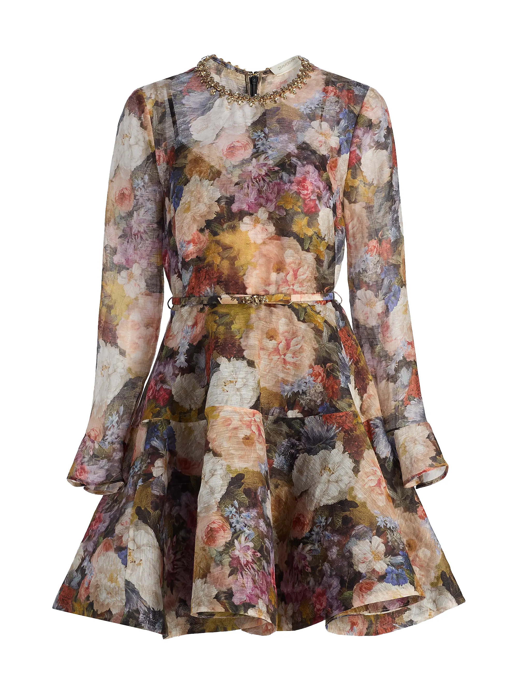 Alchemy Floral Linen-Silk Minidress | Saks Fifth Avenue