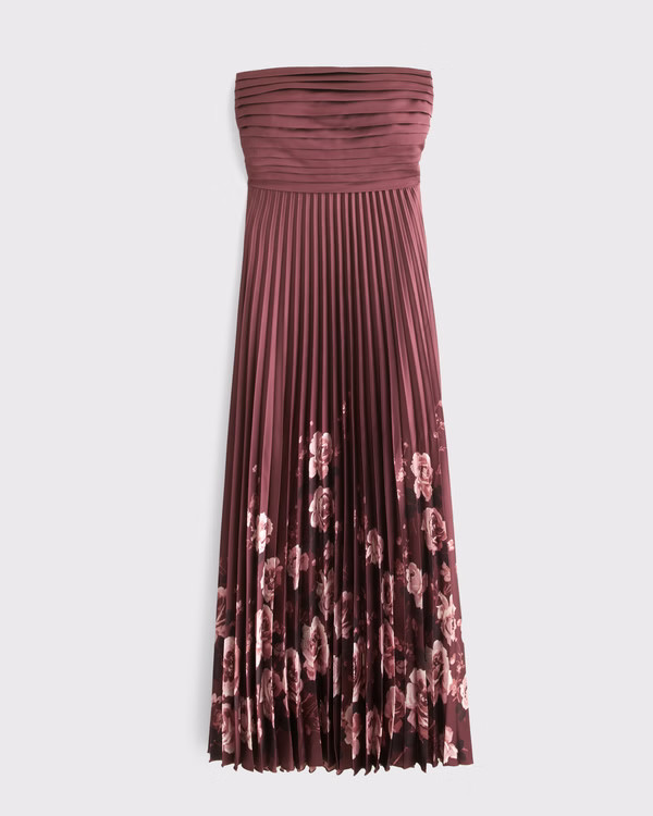 The A&F Giselle Strapless Drama Maxi Dress | Abercrombie & Fitch (US)