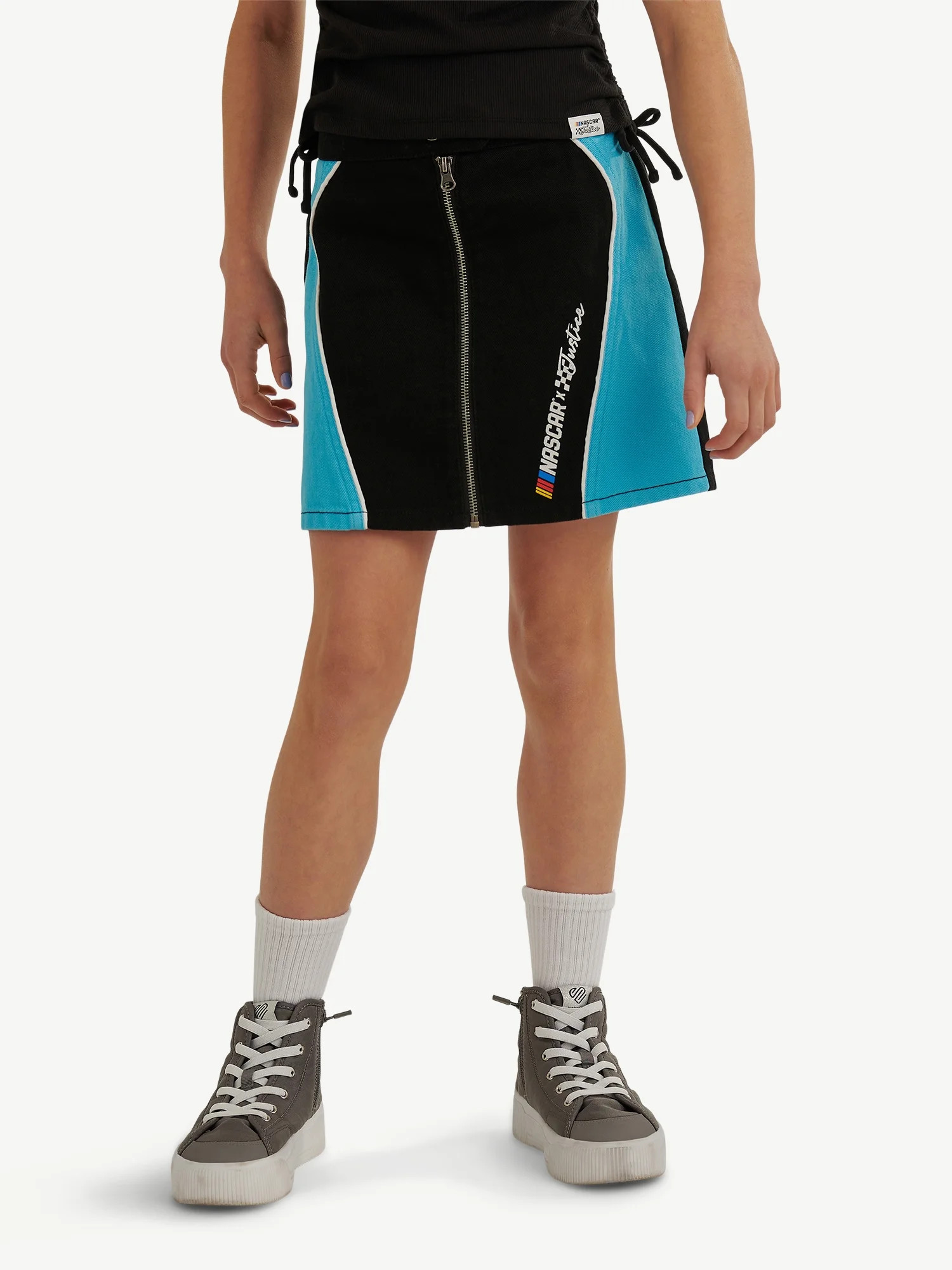 Justice Girl's NASCAR X Justice Collab Zip Front Skirt, Sizes XS - XLP | Walmart (US)