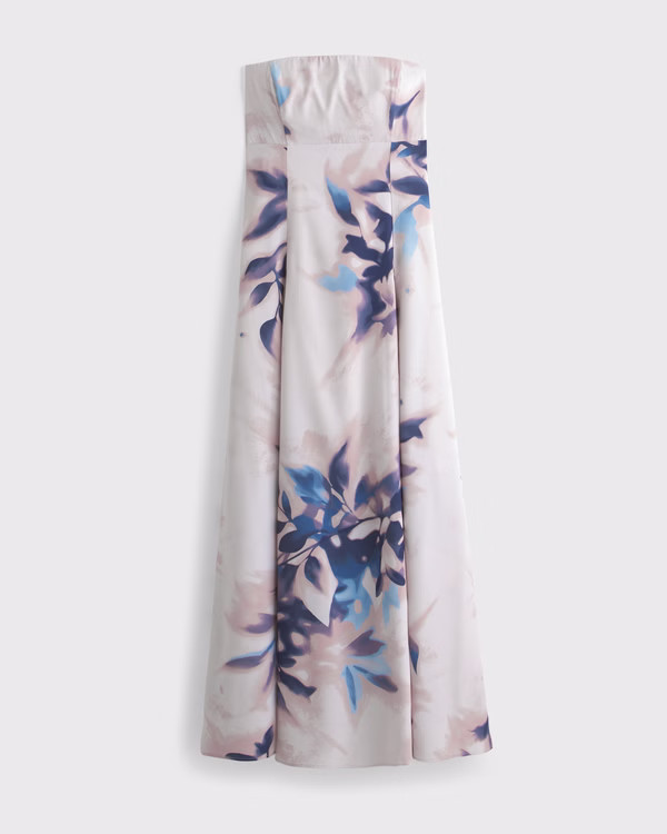 Godet Clasp-Back Midi Dress | Abercrombie & Fitch (US)