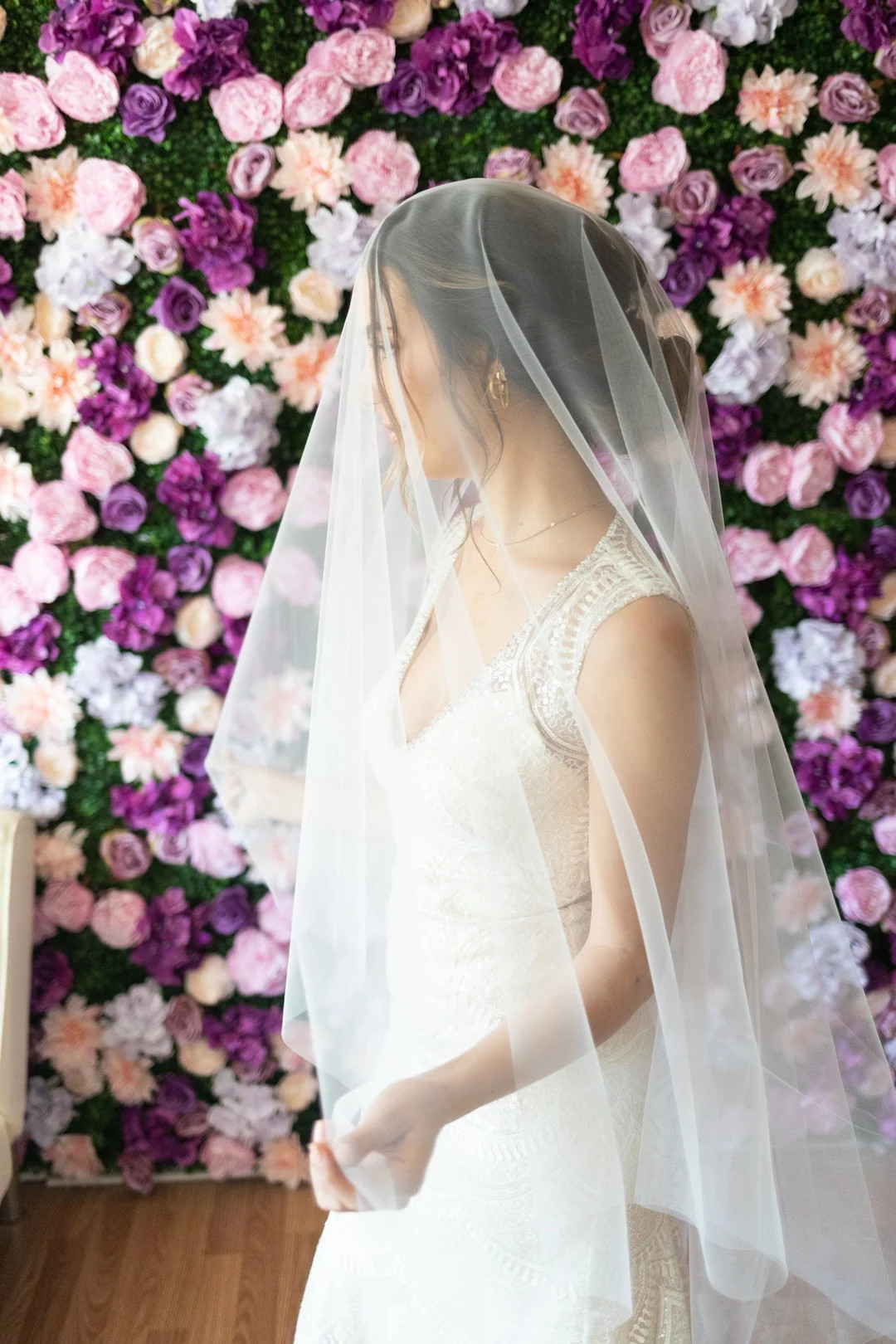 Soft Drop Veil Blusher Wedding Veil | Sheer Cathedral Fingertip Chapel, Veil With Blusher, Very S... | Etsy (US)