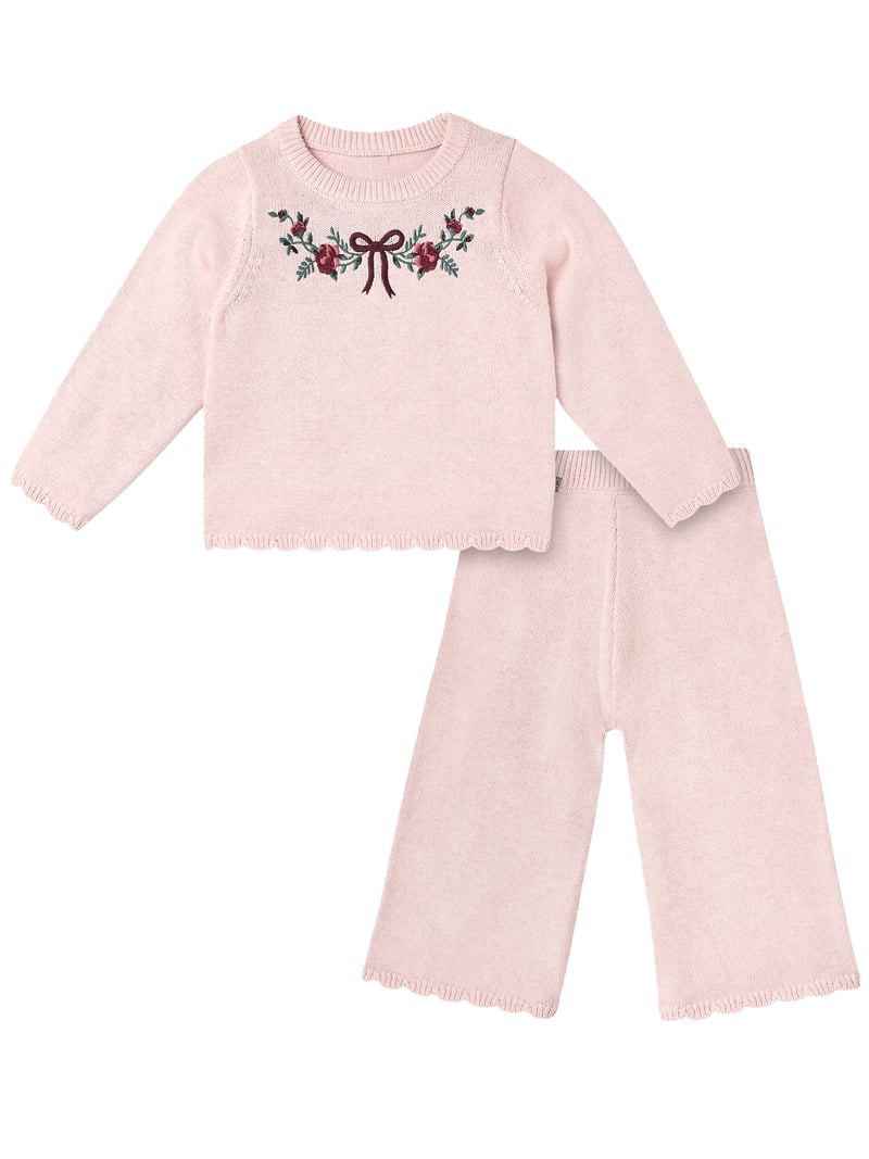 Modern Moments by Gerber Toddler Girl Novelty Embroidered Outfit Set, Sizes 12 Months - 5T | Walmart (US)