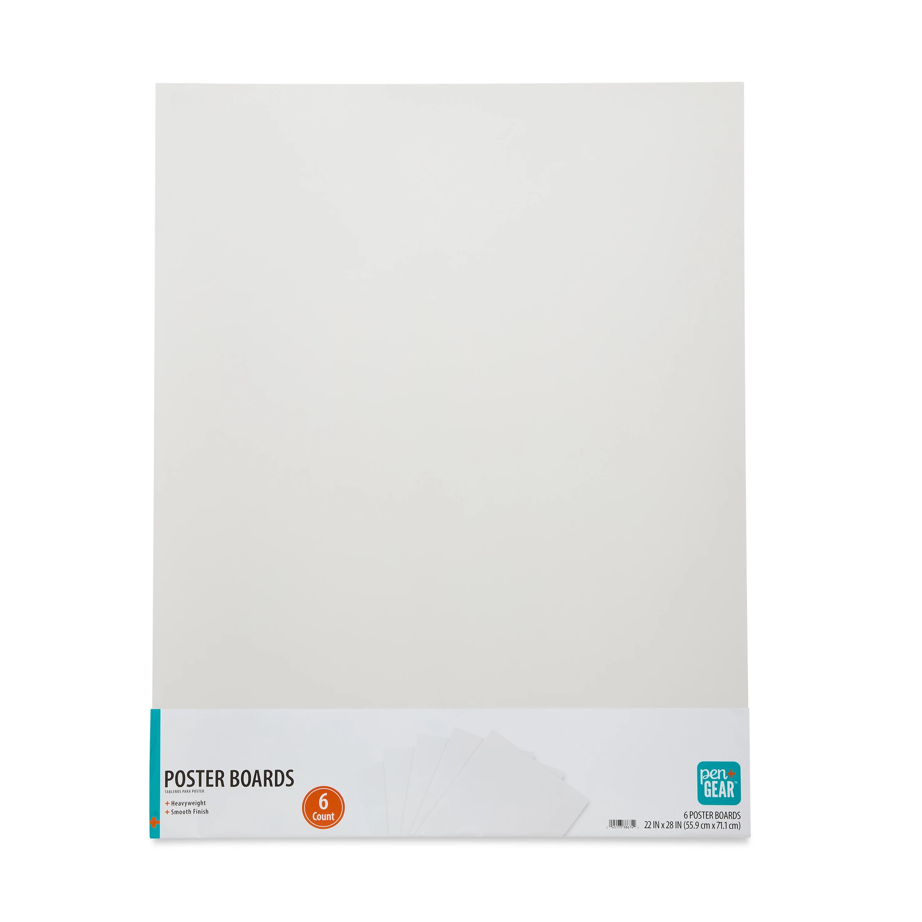 Pen+Gear Heavyweight White Poster Board, 22 in x 28 in, 6 Count | Walmart (US)