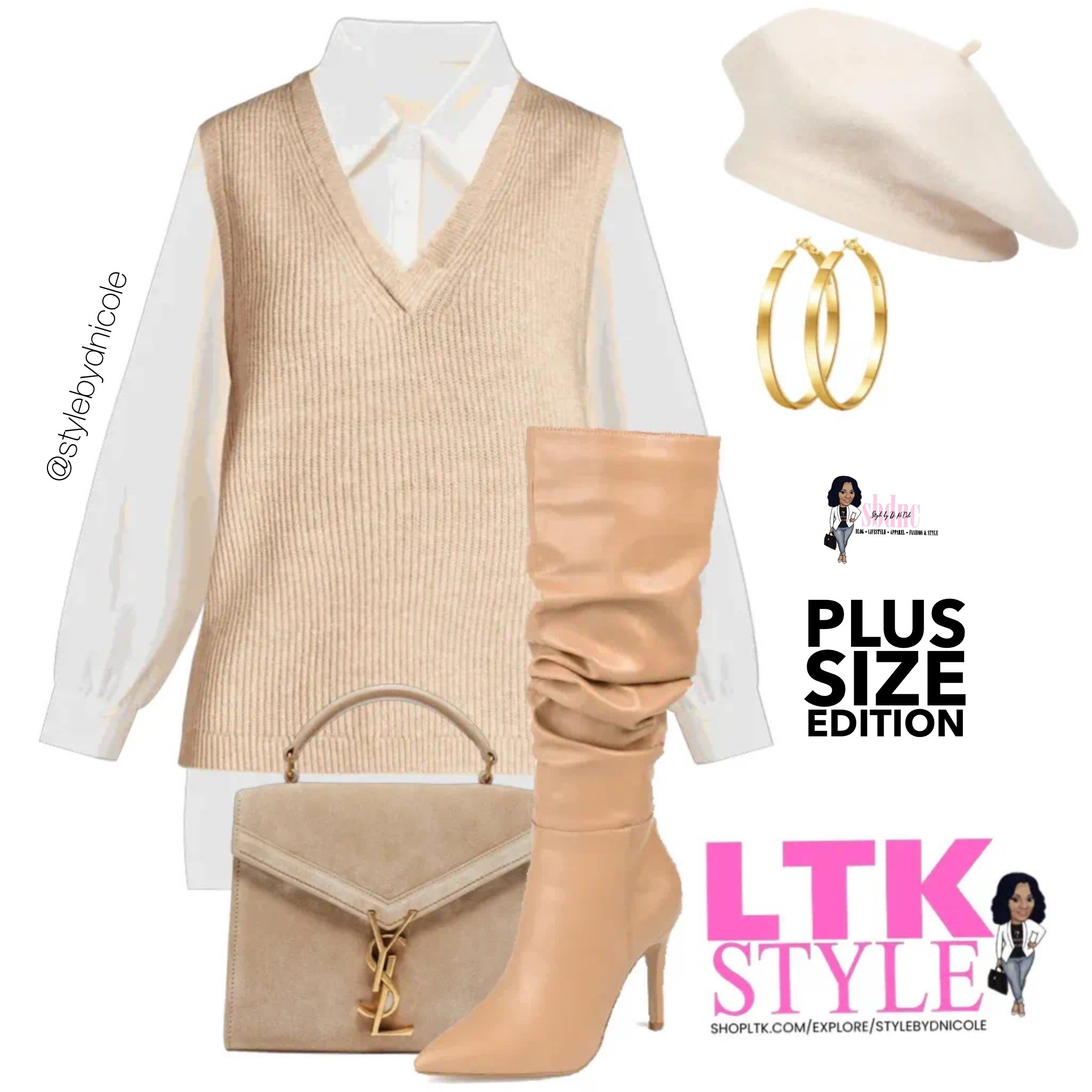 When cream and nude come to together for a Fall look, it's magical!

Available in sizes 14-26.

#LTKSeasonal #LTKOver40 #LTKPlusSize