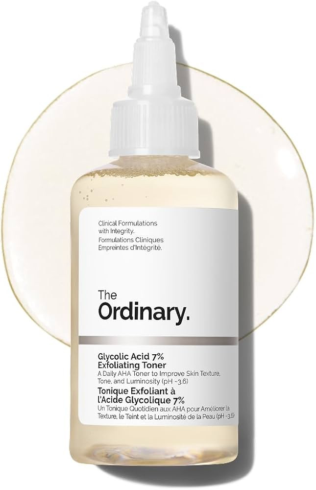 The Ordinary Glycolic Acid 7% Exfoliating Toner, Brightening and Smoothing Daily Toner for More E... | Amazon (US)