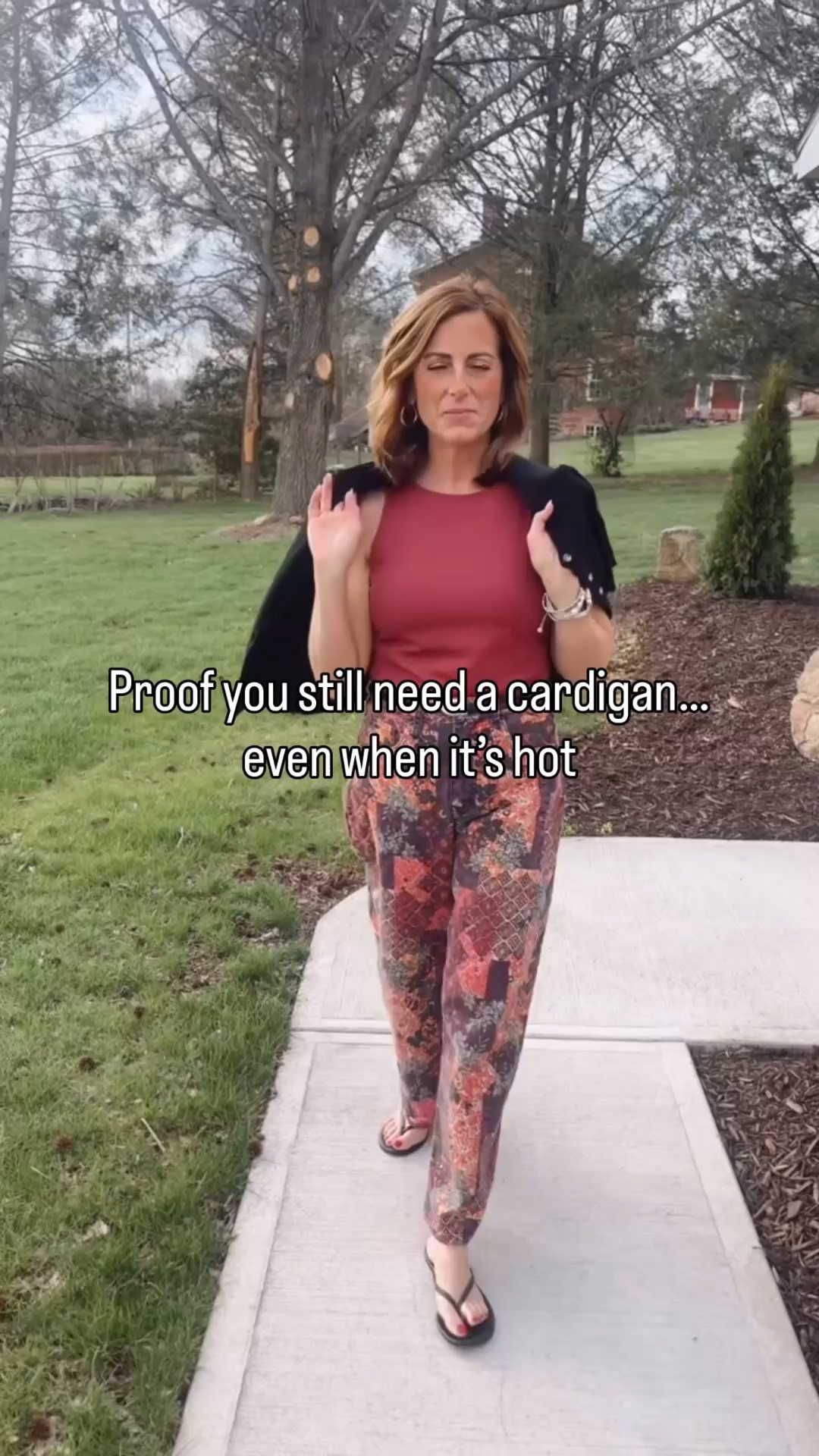 This lightweight cardigan is the easiest way to look instantly put together without overheating 🙌
✔️ Perfect for chilly restaurants + stores
✔️ Doesn’t overwhelm a petite frame
✔️ Layers over tanks, dresses, and tees
✔️ Gives that “effortless but styled” look
This is one of those closet staples you’ll reach for on repeat all spring and summer.
Available in multiple colors.
I’m wearing my true size small.
#petitefashionover50 #petitestyle #over50style #affordablefashion #summerlayers
