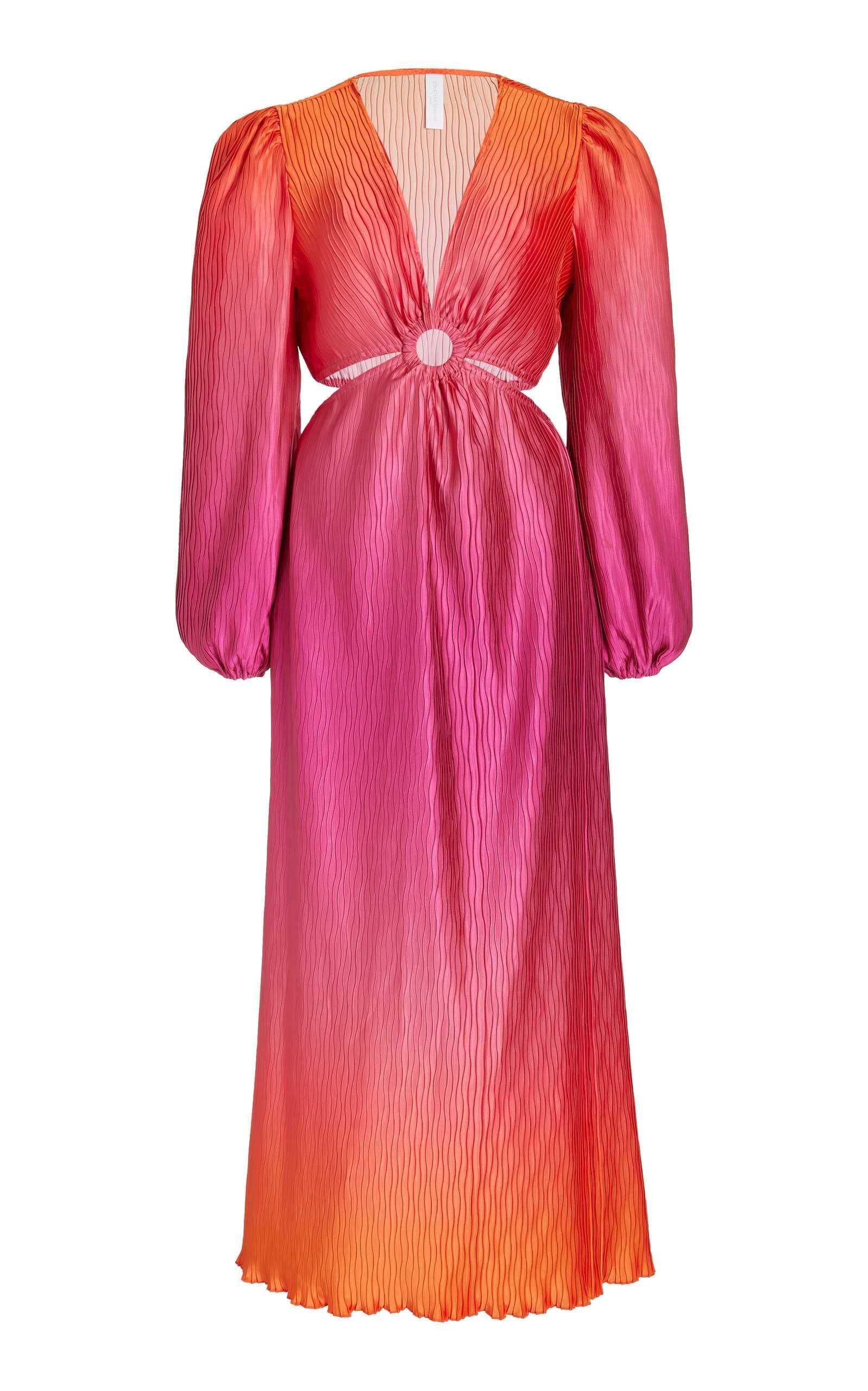 Jaelyyn Ombre Plisse Cover-Up Midi Dress | Moda Operandi (Global)