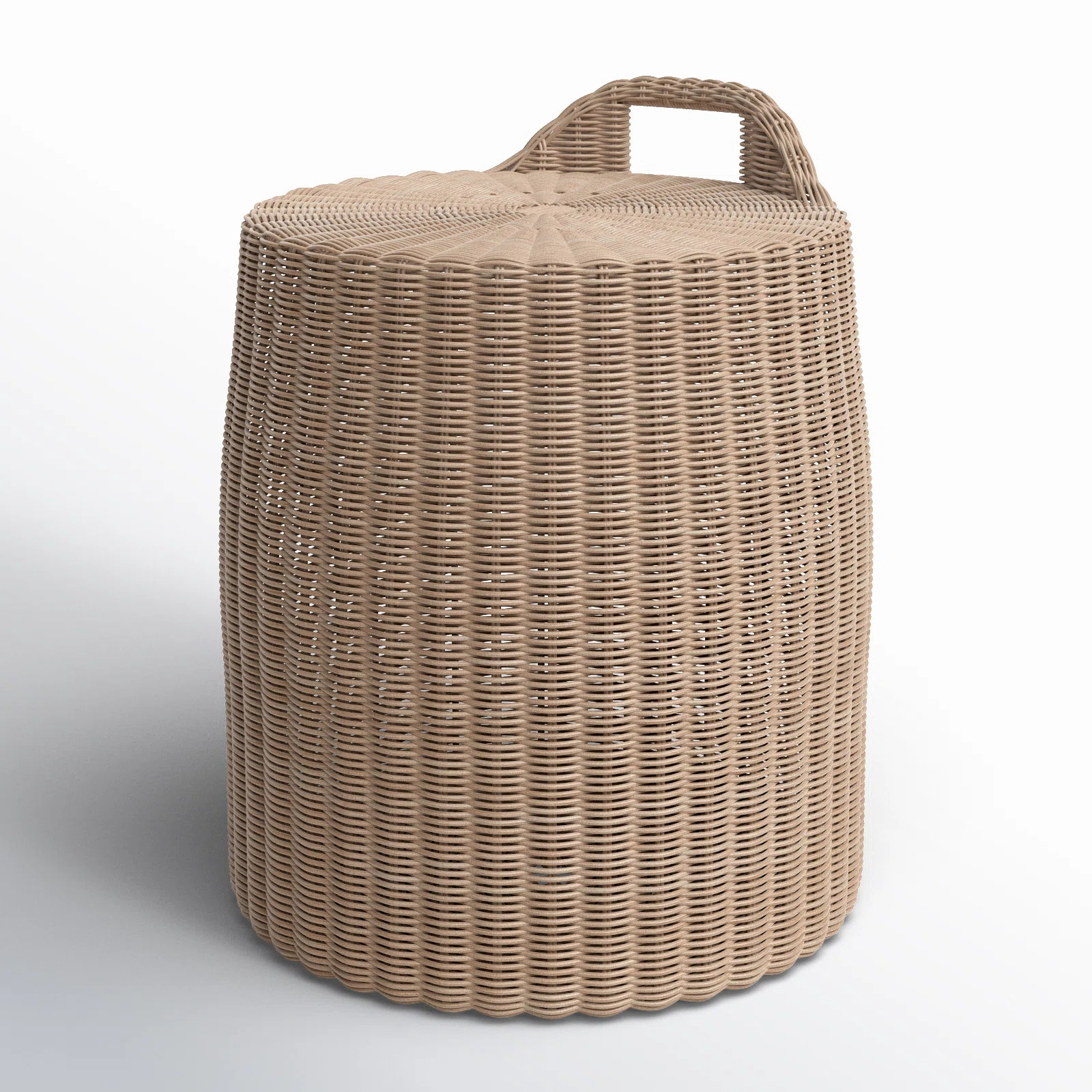 High-Density Polyethylene (HDPE) Wicker Outdoor Ottoman | Wayfair North America