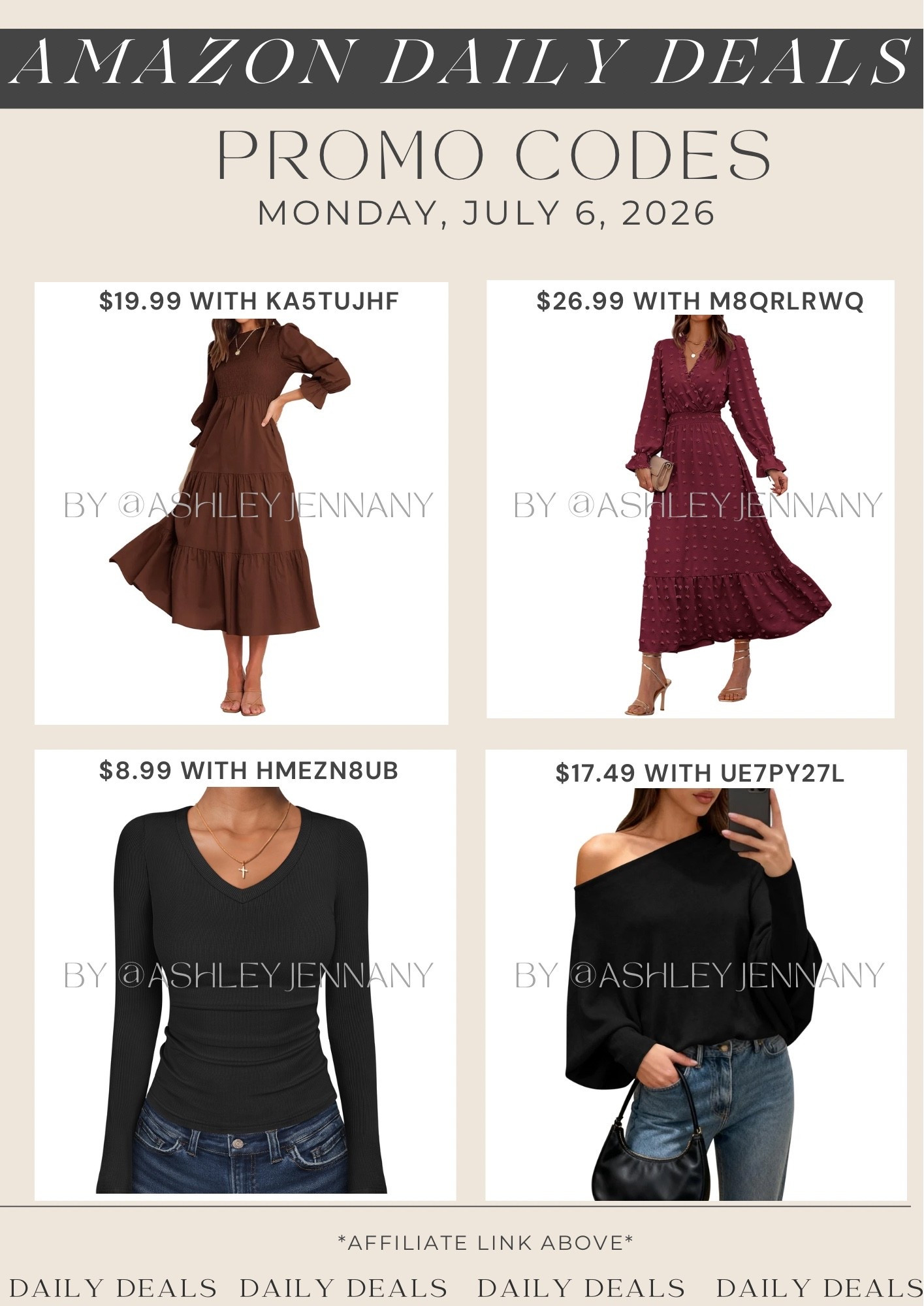 Amazon deals

#LTKSaleAlert #LTKMidsize #LTKootd