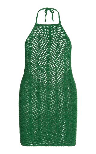 Exclusive Noelie Crocheted Cotton Mini Halter Dress | Moda Operandi (Global)