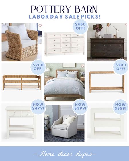 Pottery Barn Labor sale picks!! Today is the LAST DAY to score up to 70% OFF on their warehouse sale!!

Some of our favorites like this Seagrass chair and woven console are now on sale!! Plus this white dresser is almost $500 off and this swivel is only $399!! Even more linked🤍

#LTKsalealert #LTKSeasonal #LTKhome