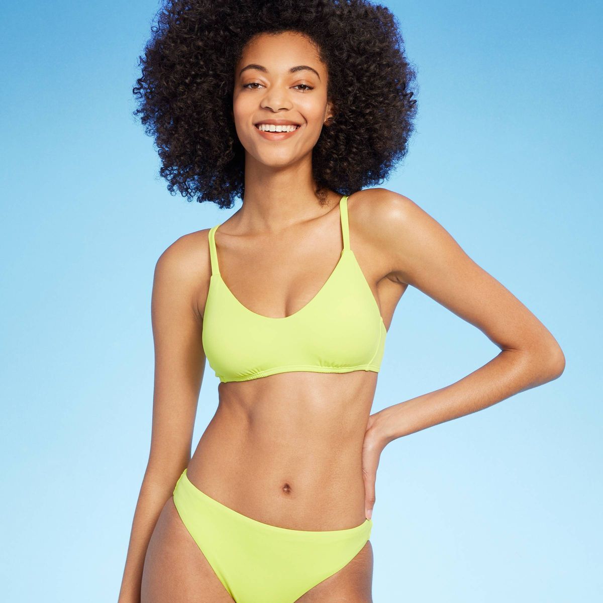 Women's V-Neck Scoop Bralette Bikini Top - Shade & Shore™ | Target