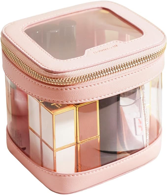 Clear Makeup Bag Small Clear Makeup Box Lipstick Organizer Bag Waterproof Portable Cosmetic Trave... | Amazon (US)