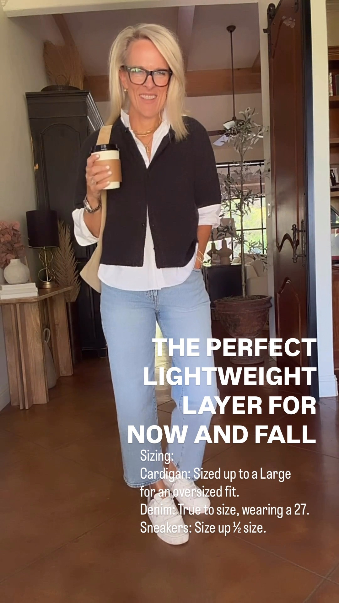 This short sleeve cardigan is incredibly soft and the perfect layering piece for now and into fall. I sized up to a large for an oversized fit. Paired with my favorite denim (true to size, wearing a 27) and my go-to sneakers (size up ½ size) for an easy everyday look.

💡 LTK MADE EASY
❤️ Heart = Support my posts!
🔖 Save = Get sale & restock alerts
📋 Lists = Keep favorites organized
📲 Share = Send lists and products to a friend. Hello, Christmas List!
💬 Comment = Ask me anything about what I’m wearing. :-)

#LTKootd #LTKOver40 #LTKSeasonal