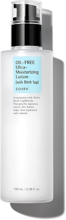 COSRX Oil Free Lotion with Birch Sap, Daily Acne Facial Moisturizer, Hydrating Moisturizer for Al... | Amazon (US)