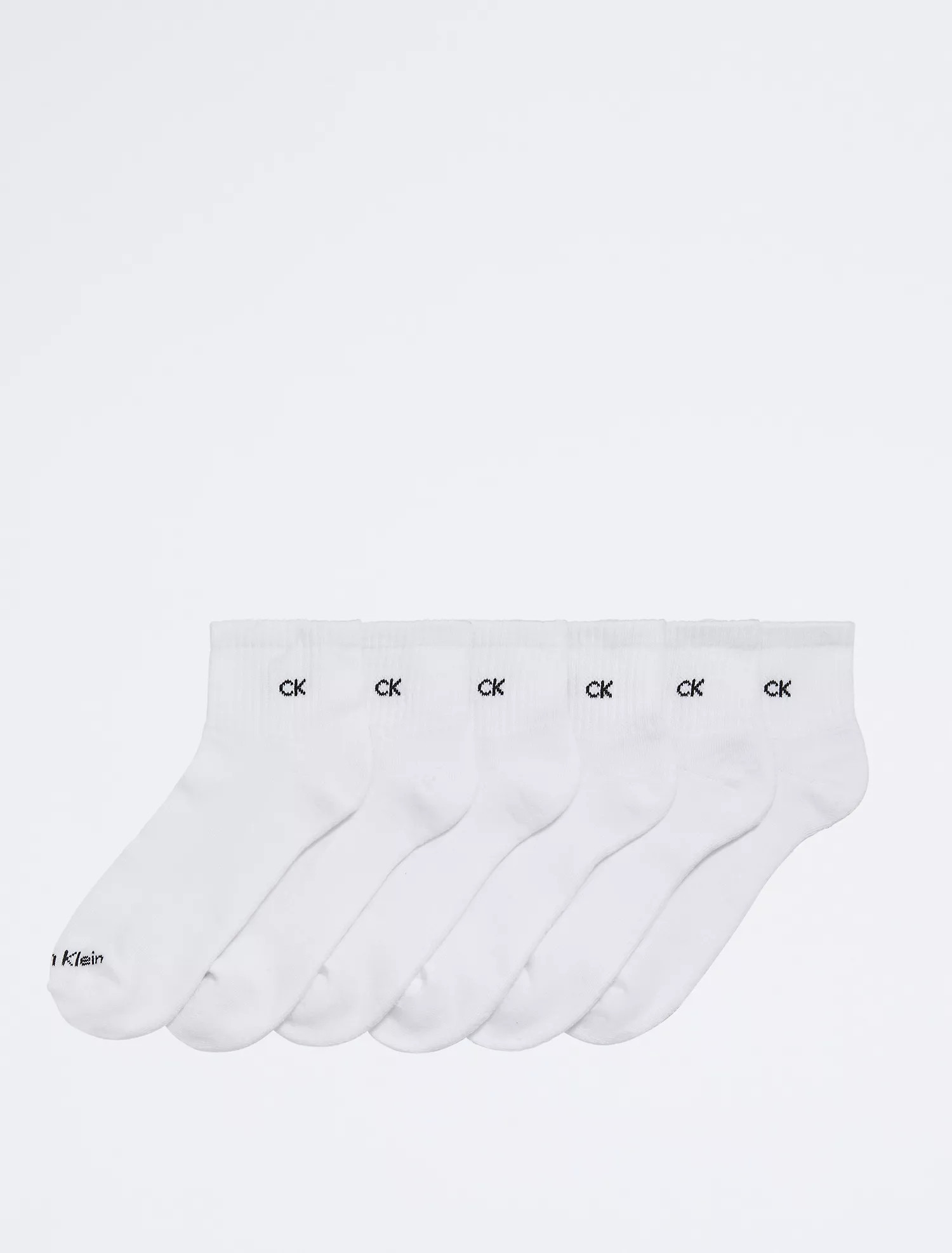 Basic Cushion Quarter 6-Pack Socks | Calvin Klein | Calvin Klein (US)